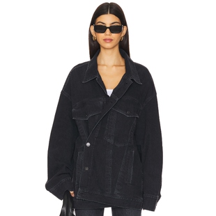 Reworked y2k辣妹风REVOLVE小众新款 Wayne 黑色 Jacket AGOLDE