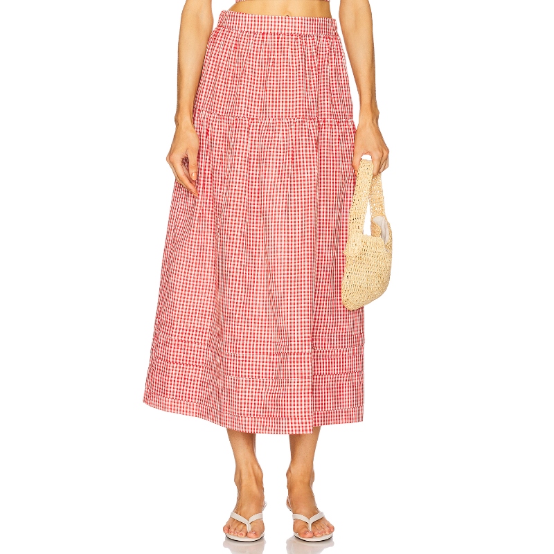 Elodie the Label JAMIE 半身裙 红色REVOLVE小众新款