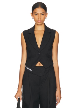 NONchalant Label ASHER 背心 黑色 y2k辣妹风REVOLVE小众新款