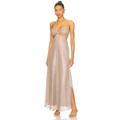 [春夏新品]BOAMAR LAZULI 长款连衣裙女 棕色REVOLVE小众