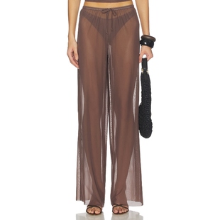 Eye y2k辣妹风REVOLVE小众新款 RILEY 棕色 阔脚长裤 Bond