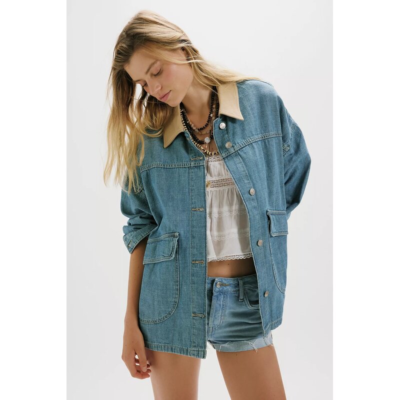Free People WE THE FREE LEMON 牛仔夹克 revolve小众新款