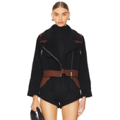 Leather 黑色 LOVE Understated STORY 夹克 美式 休闲风REVOLVE小