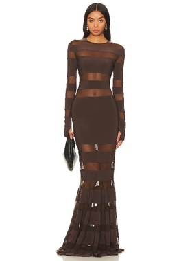 [冬季新品]Norma Kamali FISHTAIL 针织长裙revolve时尚小众