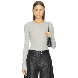 EXTRA NECK LONG SLEEVE T恤y2k辣妹风REVOLVE GRLFRND TEE CREW