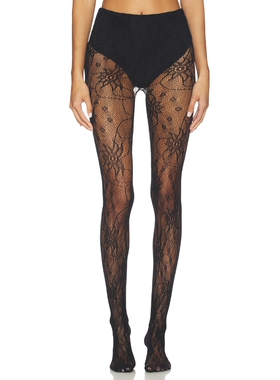 Stems WILD FLOWER 连裤袜 revolve小众新款 黑色