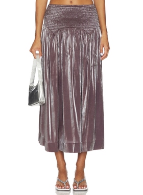 [冬季新品]Damson Madder LAYLA MIDI 半身裙 薰衣草REVOLVE小众