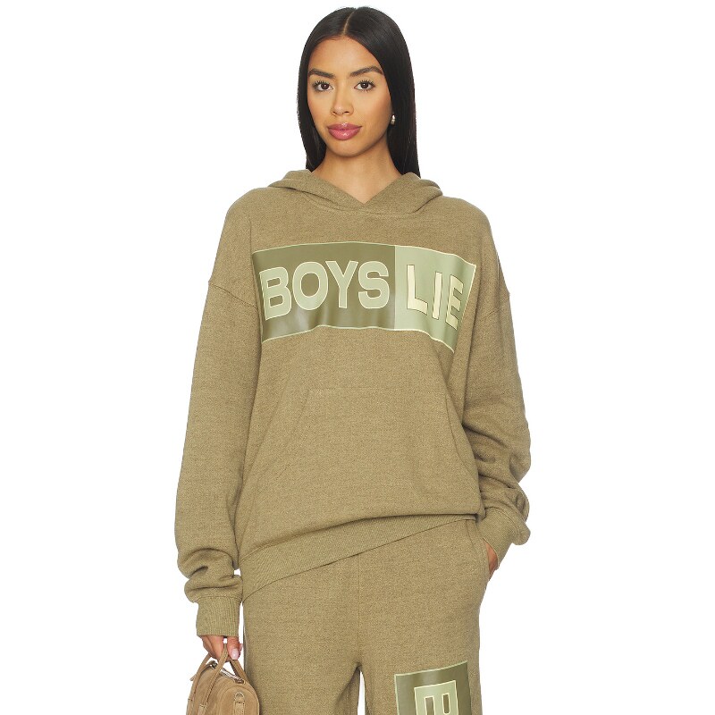 Boys Lie 连帽衫 绿色 运动复古风REVOLVE小众新款