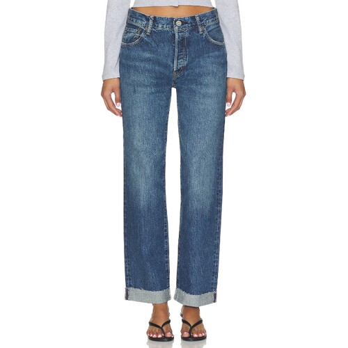 Moussy Vintage深蓝色裤装牛仔通勤风秋冬新品牛仔裤REVOLVE