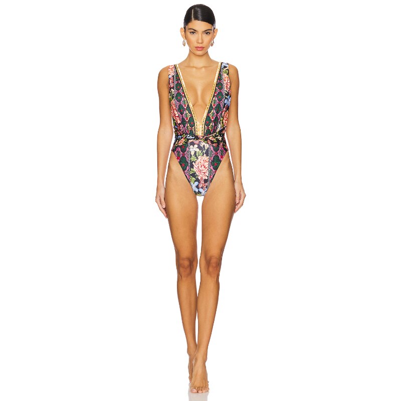 Agua Bendita ELLIS 一件式泳装 黑色 y2k辣妹风REVOLVE小众新款