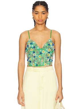 LA FUORI Mossy Meadow Bustier 绿色 y2k辣妹风REVOLVE小众新款