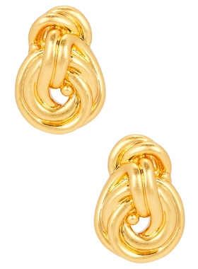 Julietta KNOT 特色耳环 金属金色REVOLVE小众新款