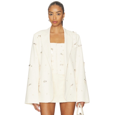 GUIZIO EMBELLISHED OVERSIZED 西装 奶油色 老钱风REVOLVE小众新