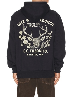 Filson PROSPECTOR 连帽衫 藏青色REVOLVE小众新款