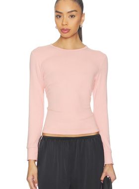 DONNI. The Baby Rib Scallop Long Sleeve 粉色