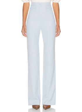 [冬季新品]Helsa 蓝色修身长裤静奢风老钱风直筒裤REVOLVE小众