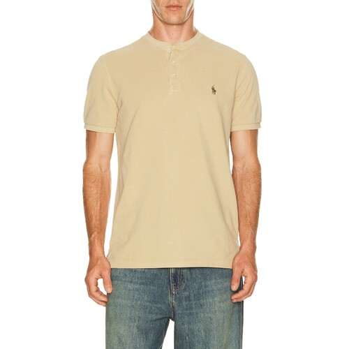 Polo Ralph Lauren卡其色上衣亨利领通勤风秋冬新品T恤REVOLVE