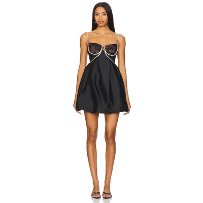 self-portrait DIAMANTE 连衣裙女 黑色REVOLVE小众新款