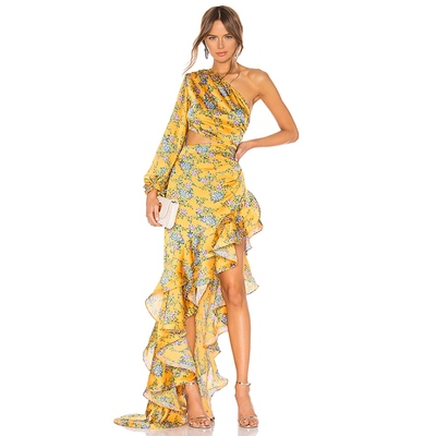 Bronx and Banco 连衣裙女夏不规则薄纱长裙REVOLVE时尚小众新款