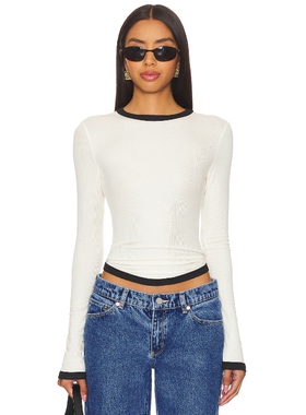 [春季新品]The Line by K长袖上衣奶油色y2k辣妹REVOLVE春季