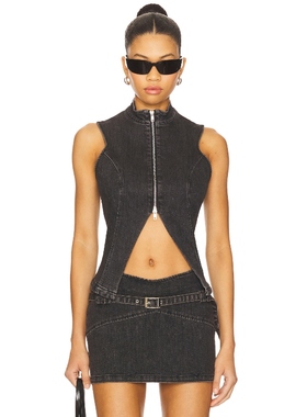 BY.DYLN HADLEY 上装 黑色 y2k辣妹风REVOLVE小众新款