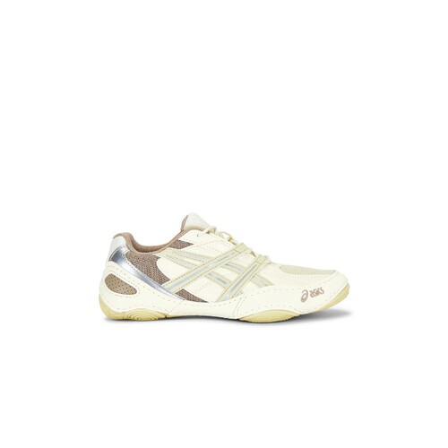Asics夏季新品米白色运动鞋简约风系带运动板鞋休闲REVOLVE