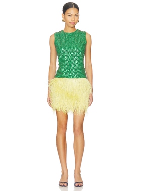 LA FUORI DRESS 裙子 绿色REVOLVE小众新款