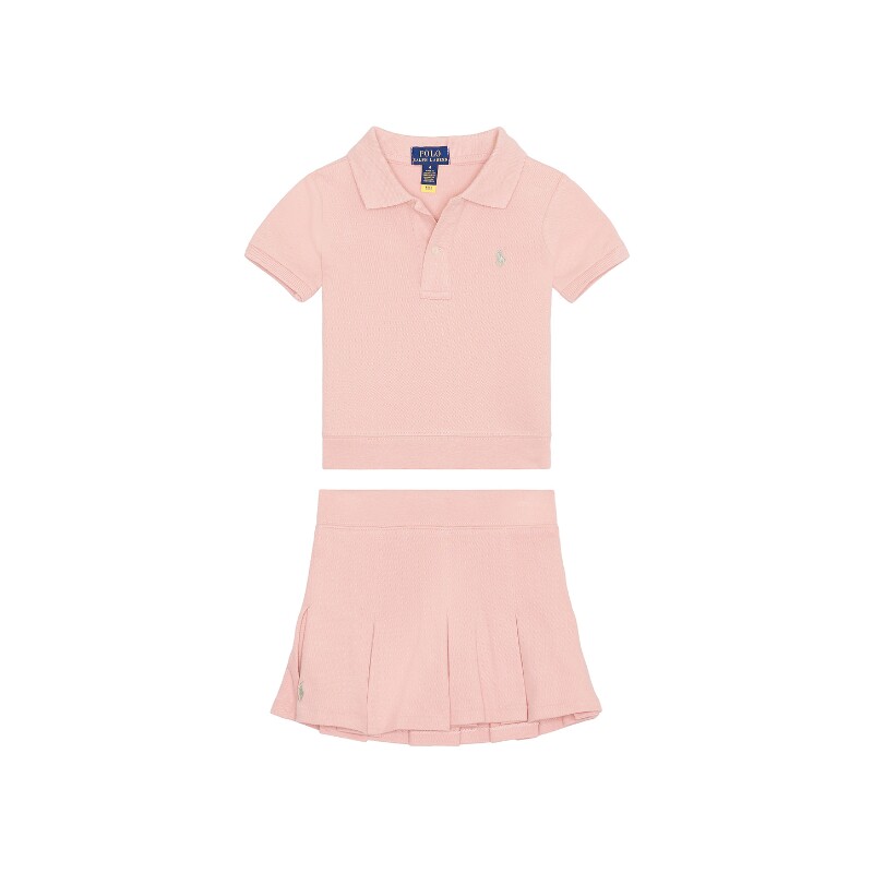 Polo Ralph Lauren粉色连衣裙翻领甜美风迷你裙早秋新品REVOLVE