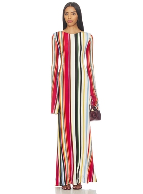 Cala de la Cruz AMAY 裙子 revolve小众新款 Red, Cream