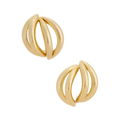 Jennifer Fisher INTERLOCKING 耳饰 金属金色REVOLVE小众新款