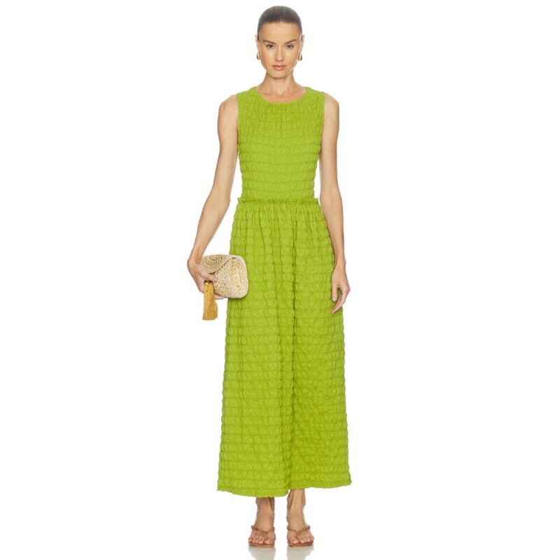 Proenza Schouler White Label绿色连衣裙长裙夏季新品REVOLVE