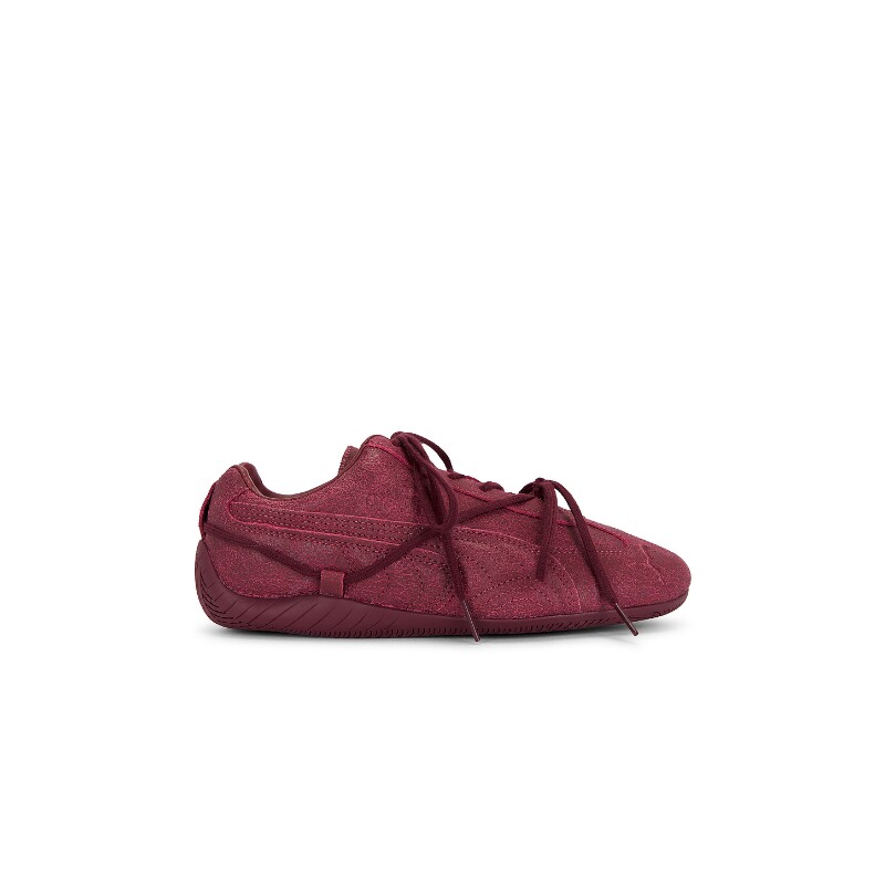 Puma Select酒红皮革绑带平底复古浅口粗跟运动鞋秋冬新品REVOLVE