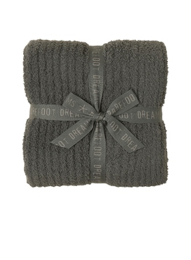 Barefoot Dreams CozyChic Ribbed Throw 橄榄色毛毯REVOLVE小众