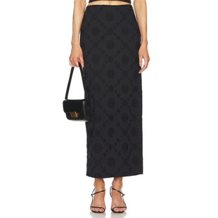 Helsa 新品 EYELET COLUMN REVOLVE小众 半身裙 春季