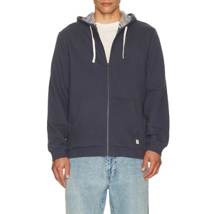Marine Layer RELAXED CLOUD 9 全拉链连帽衫 藏青色REVOLVE小众