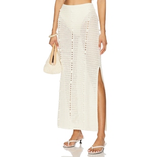 冬季 针织半身裙 新品 WINDSOR 奶油色REVOLVE小众新款 DEVON