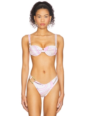 CIN CIN ARIEL 比基尼文胸上装 Ivory,Blush y2k辣妹风REVOLVE小