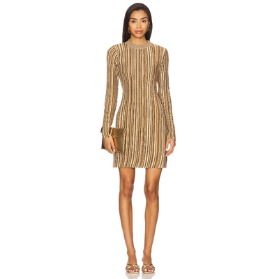 Veronica Beard JANE 裙子 金属棕色针织连衣裙REVOLVE小众新款