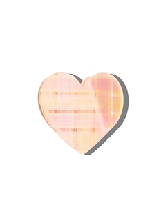 Solar Eclipse Hand-Painted Pink Plaid Heart Claw Clip revolv