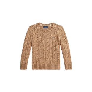 拉夫劳伦 毛衣 棕黄色 Polo 款 Lauren 老钱风REVOLVE童装 Ralph