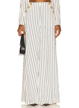 [冬季新品]L'AGENCE KINGSTON 阔脚长裤 白色美式休闲风REVO