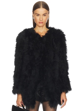 Bubish MONROE 大衣 黑色 老钱风REVOLVE小众新款