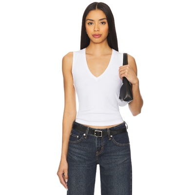 Free People 吊带背心上装白色基础易搭内搭REVOLVE