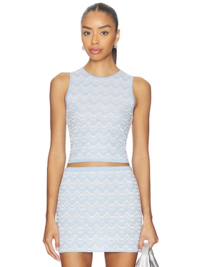 DEVON WINDSOR LATA 上装 Baby Blue y2k辣妹风REVOLVE小众新款