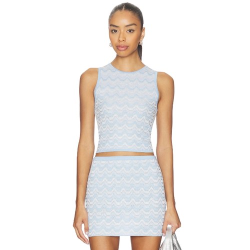 DEVON WINDSOR LATA 上装 Baby Blue y2k辣妹风REVOLVE小众新款