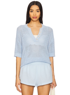 [冬季内搭]Varley CALLIE 针织上装Baby Blue 辣妹风REVOLVE新款
