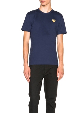 COMME des GARCONS PLAY GOLD EMBLEM T恤REVOLVE小众新款