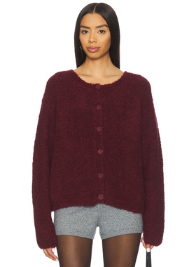 [春节穿搭]American Vintage针织开衫酒红色毛衫REVOLVE冬季保暖