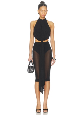 SEROYA LAURA 上装 黑色 y2k辣妹风REVOLVE小众新款