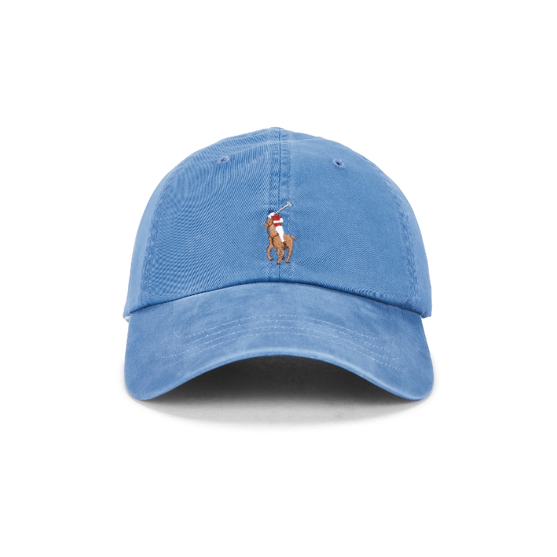 Polo Ralph Lauren夏季新品浅蓝帽子刺绣logo弯檐休闲REVOLVE